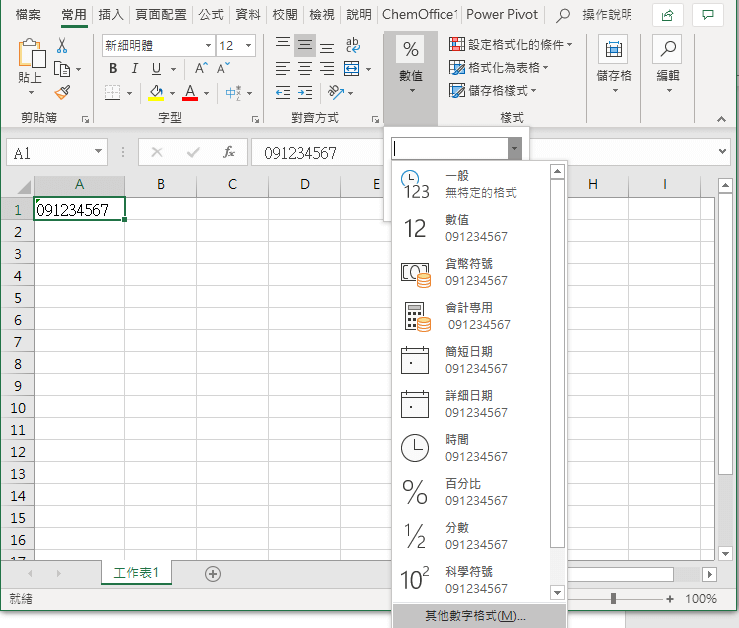 Excel 其他數字格式