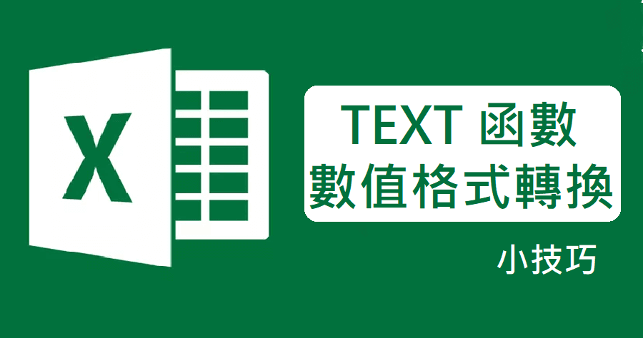 excel text 數值格式