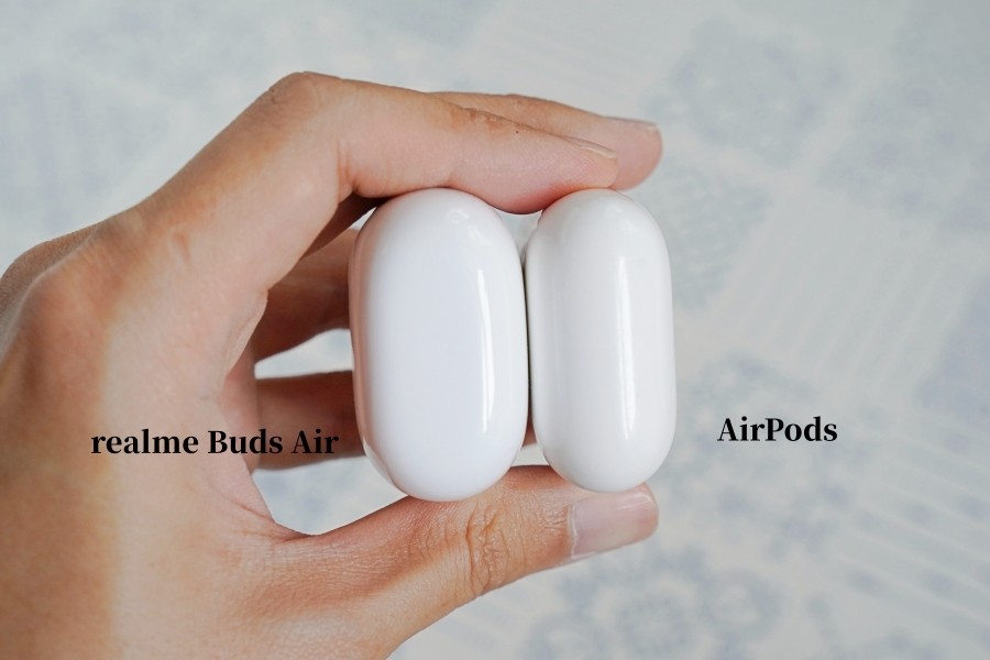 realme Buds Air AirPods 充電盒比較