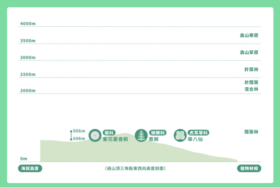 台灣山林植物分布