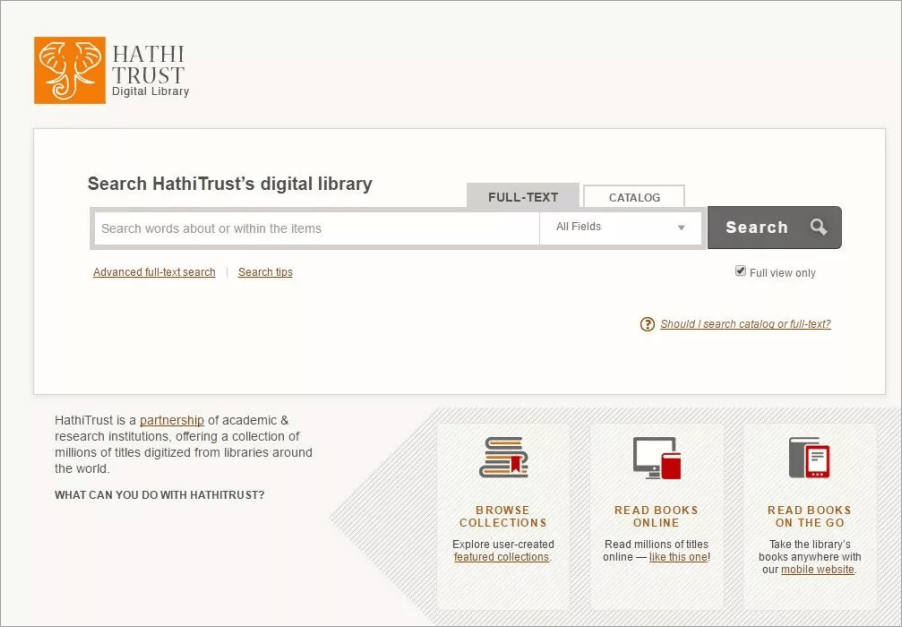 HathiTrust Digital Library 免費電子書下載