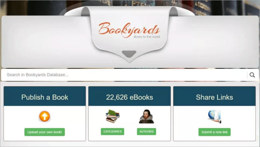 BookYards 免費電子書網站