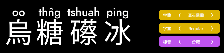台語拼音字體