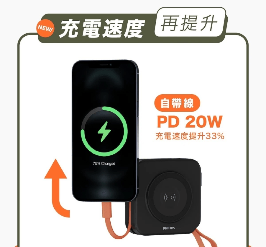 FunCube 2.0 內建線充電速度