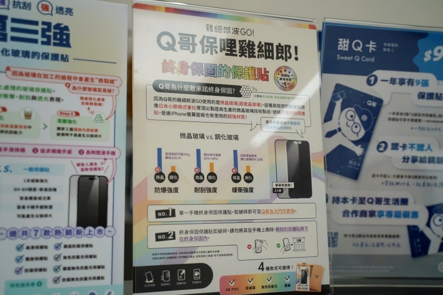 Q哥終身保固保護貼