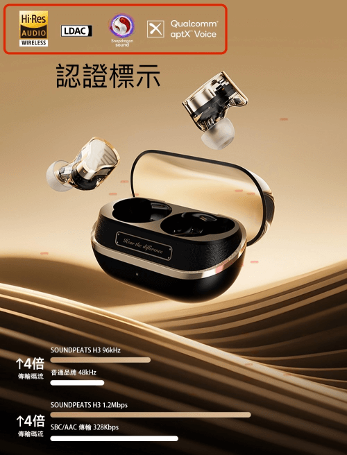 SOUNDPEATS H3 aptX™ Lossless + LDAC™ 